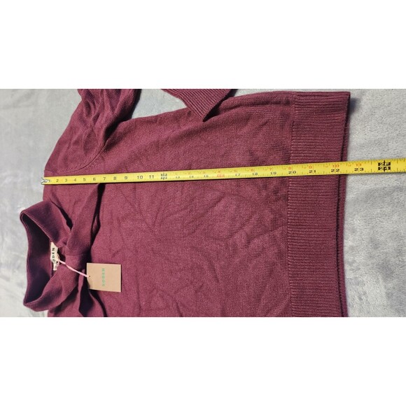 NWT BODEN Women's Size Medium Deep Wisteria Knitted Bow Sweater - Picture 4 of 9